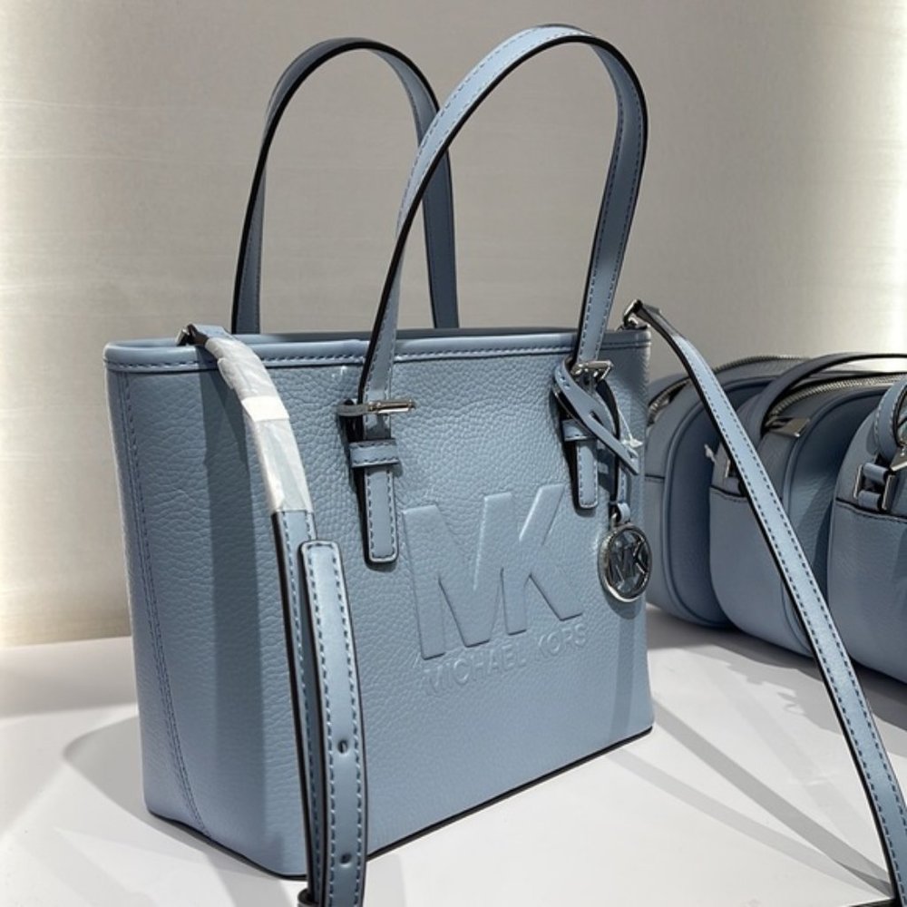 Michael Kors Xs Cryl Conv Tz Tote Pale Blue - Picture 7 of 16